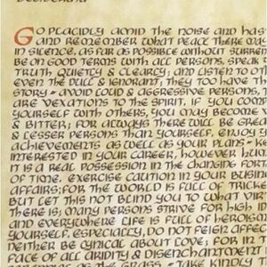Desiderata Poem on board 1970’s